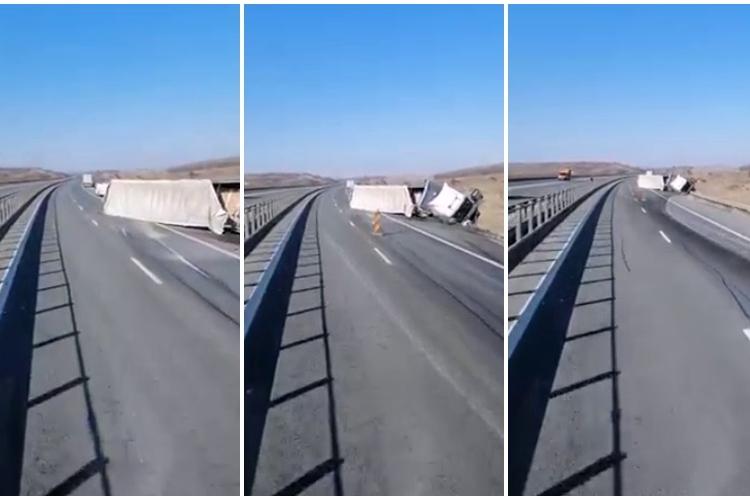 Accident GRAV pe Autostrada Transilvania, între Turda și Gilau - VIDEO
