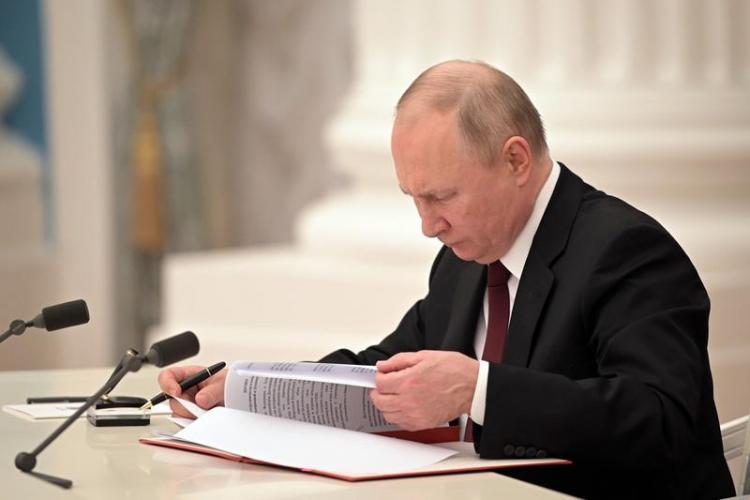 Vladimir Putin a recunoscut luni seara independența regiunilor separatiste Donețk și Lugansk - „Ucraina modernă a fost creată în totalitate de Rusia”