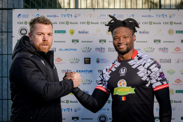 U Cluj Rugby se relanseaza în Superliga 2022! L-au transferat pe puternicul flanker sud-african Kuselo Moyake - FOTO