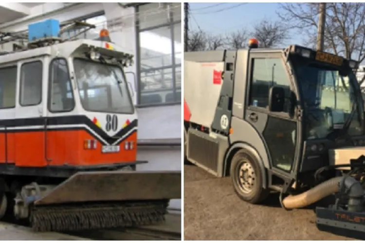 Cluj: Vechiul tramvai de curățat șinele, înlocuit cu un utilaj modern și performant - FOTO