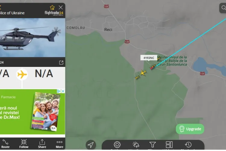 Elicoptere din Garda Națională și Poliția Ucraineană, escortate deasupra României de avioane din Ucraina - FOTO