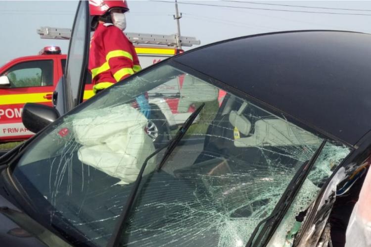 ACCIDENT rutier la Cluj-Napoca, un echipaj SMURD a intervenit
