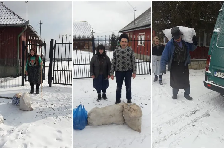 Moții, oameni care știu ce e RĂZBOIUL și GREUL, au donat din PUȚINUL pe care îl au refugiaților din Ucraina: cartofi, ceapă și morcovi - FOTO