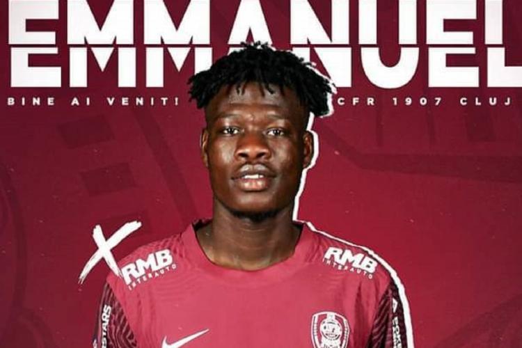CFR Cluj mai dă o lovitură! Atacantul ghanez Emmanuel Yeboah va evolua la echipa a doua a campioanei României
