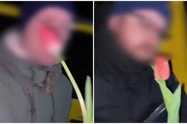 Bărbați din Ucraina, care fug de război, UMILIȚI la graniță! Le-au dat flori de 8 Martie - VIDEO