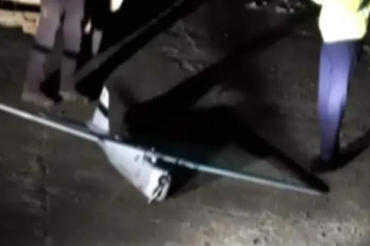 Dronă militară prăbușită! Drona militară a căzut în Dumitra, județul Bistrița-Năsăud. Ar avea însemne rusești - FOTO