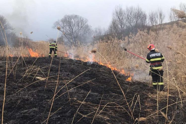 Val de incendii de vegetație în tot județul. Ce zone sunt afectate