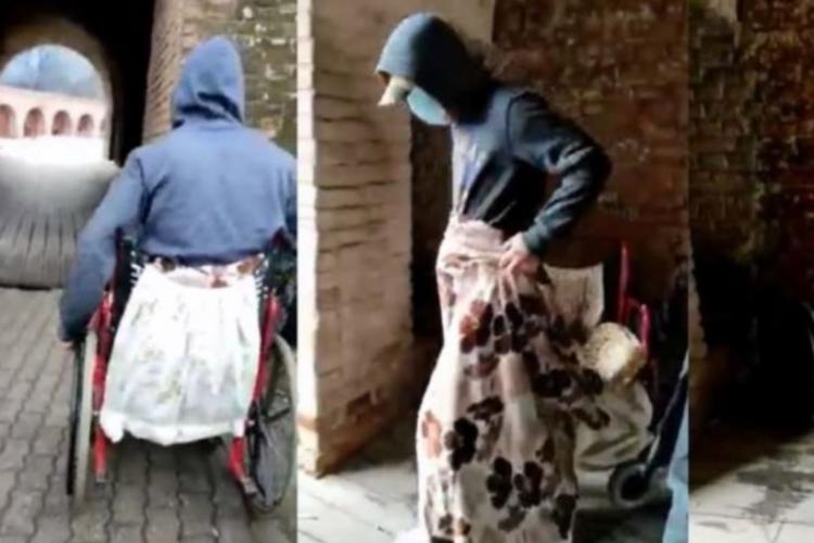 Cerșetor fără picioare făcut de râs de Poliția Locală. Cum l-au demascat că minte - VIDEO   
