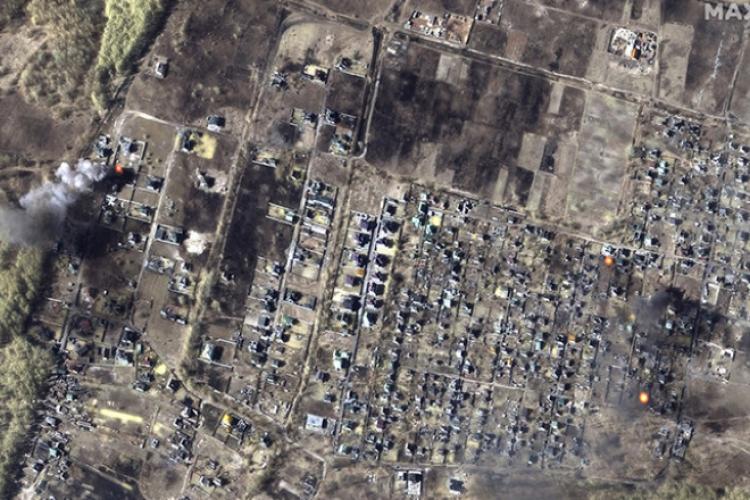 Imaginile terorii din Ucraina, nicio clădire nu a rămas intactă în Mariupol. Lașii soldați ruși nu luptă cu armata ucraineană, ci cu civilii