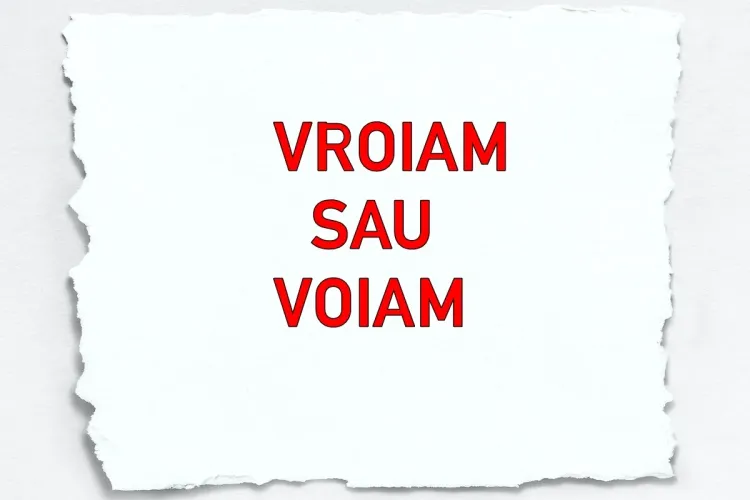 Vroiam sau voiam? Cum se scrie corect   