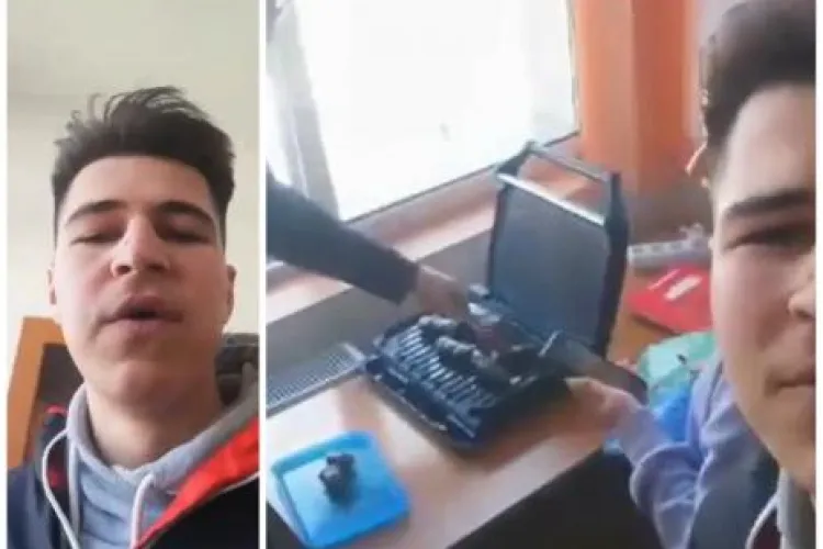 Unii învață, alții fac grătare! Anchetă într-un colegiu, după ce au apărut imagini cu elevi care-și prăjesc mici în sala de clasă
