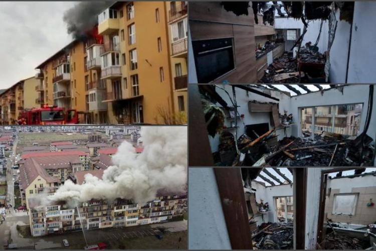 Familiile din Florești afectate de incendiul celor șapte apartamente de pe strada Porii, cazate în pensiuni. Vecinii vor să dea o mână de ajutor