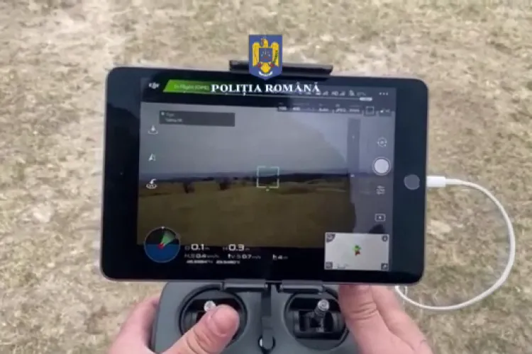 Polițiștii din Cluj îi caută cu DRONA pe cei care dau foc vegetației uscate și pun în pericol case și păduri - VIDEO