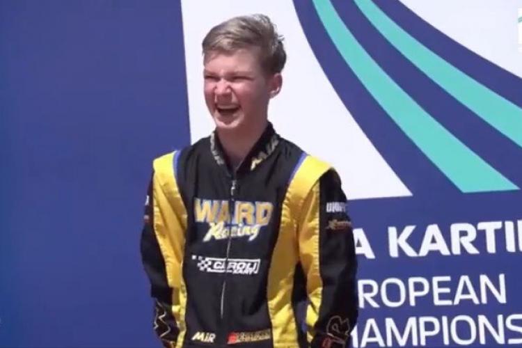 Revoltător! Gestul șocant făcut de un pilot rus după ce a câștigat prima etapă a Campionatului European de Karting-VIDEO
