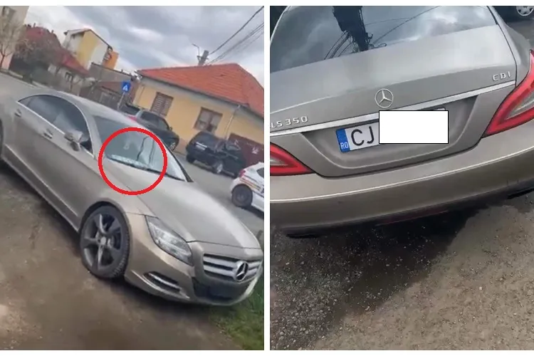 Un polițist din Huedin, prins cu numerele de la mașină în geam: Tehnica e folosită ca să nu te prindă radarul - FOTO   