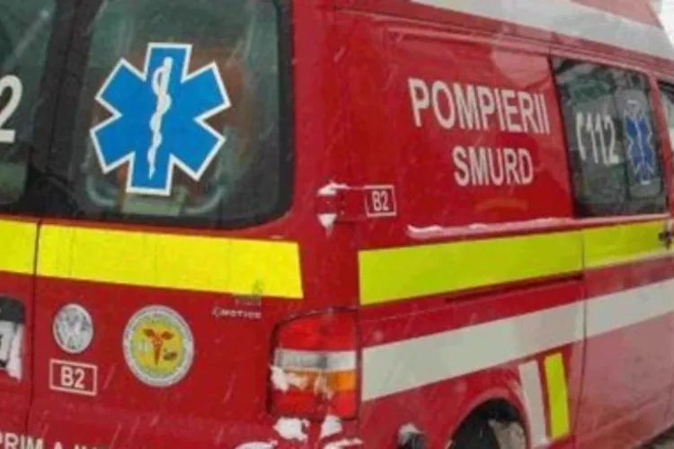 Taximetru răsturnat la ieșire de la VIVO Cluj