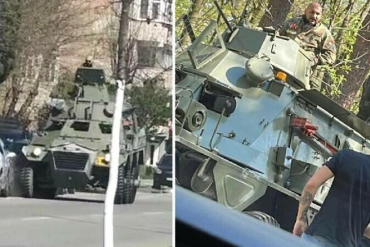 EXTRAORDINAR! Un ”tanc”, în care se afla manelistul Dani Mocanu, a lovit mașinile parcate - VIDEO