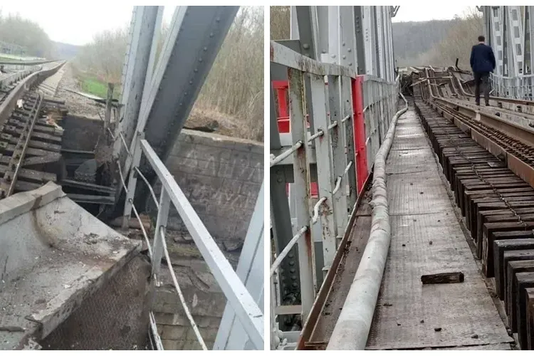 Rușii comit sabotaje feroviare pentru a împiedica transporturile de armament - FOTO