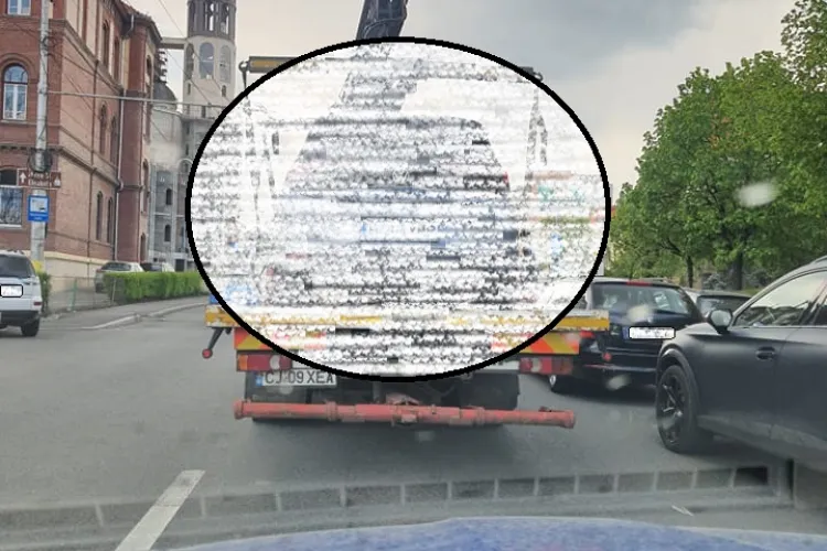 Mașină electrică ridicată la Cluj: Mașină scumpă, parcare scumpă   