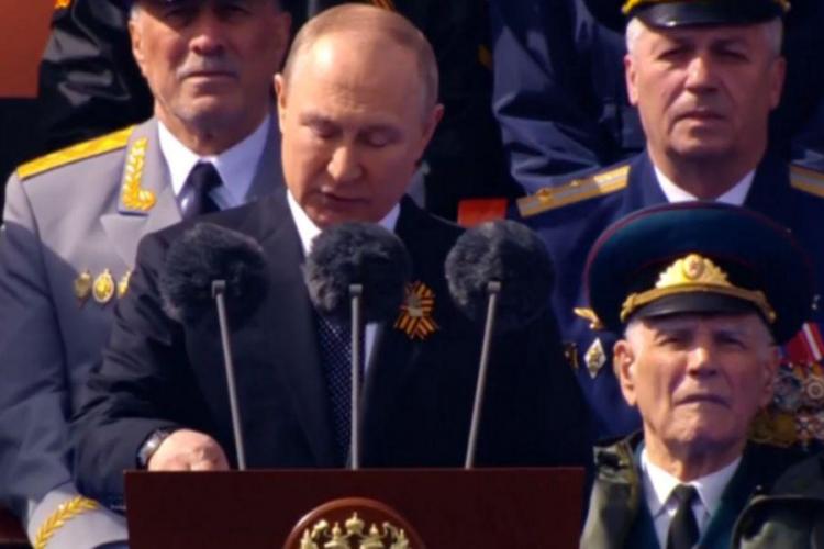 Discursul halucinant al lui Putin la Parada de la Moscova: „Operațiunea din Ucraina a fost necesară pentru a respinge preventiv agresiunea”