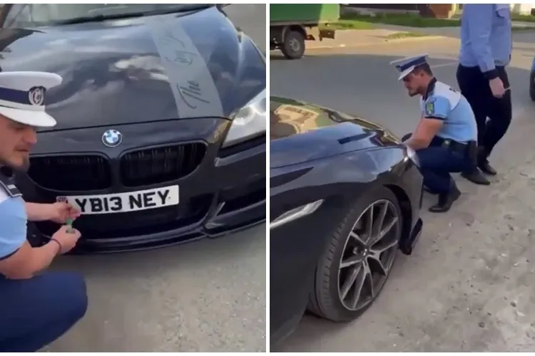 Polițistul șmecher din Huedin, care umblă fără plăcuțe de înmatriculare montate, ANCHETAT. Se face curățenie în poliție - VIDEO   