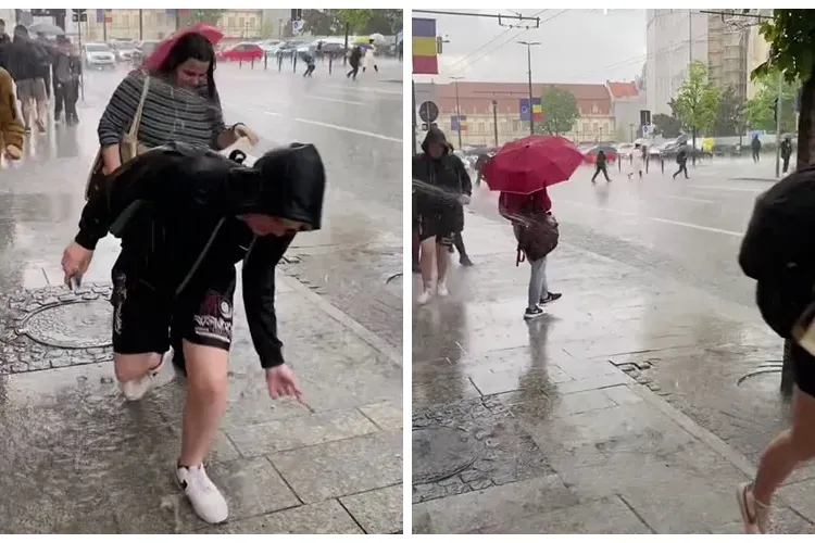 Ploaia de la Cluj a ajuns subiect de glume pe TikToK - VIDEO