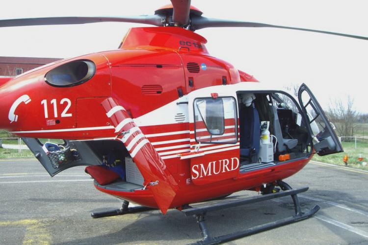 Intervenție de urgență în Cluj! Elicopterul SMURD a intervenit pentru un caz medical
