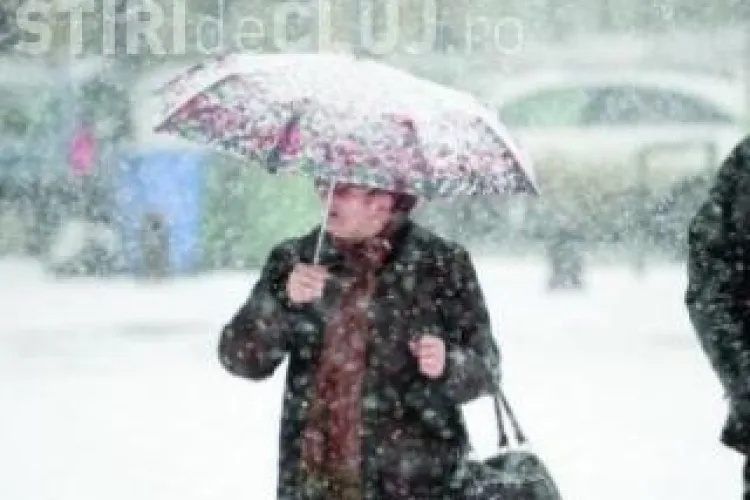 Se intoarce iarna! Ninsorile si vantul revin de duminica in toata tara