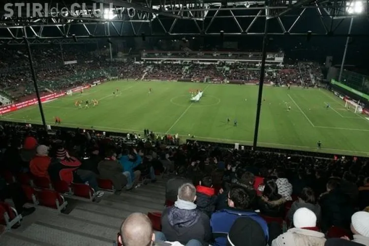 O camera video de 120.000 de euro a cazut de pe stadionul CFR Cluj in timpul meciului cu FC Timisoara!