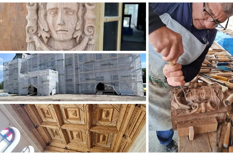 Meșterii zidari și tâmplari lucrează de zor la reabilitarea castelului Banffy din Răscruci - FOTO   