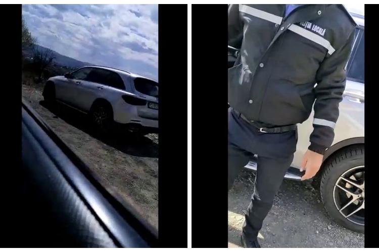 Un polițist local din Cluj-Napoca s-a dus cu un Mercedes de 50.000 de euro să verifice construcțiile ilegale - VIDEO