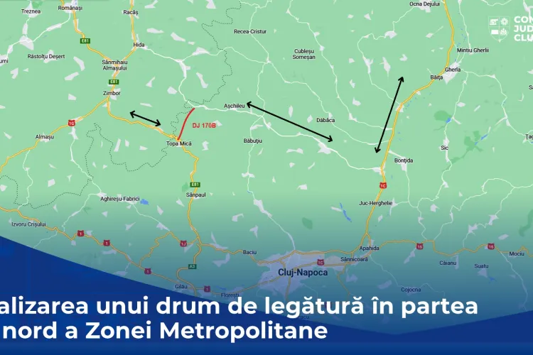 Centura de NORD a Clujului, pe la Topa, va fi făcută pe fondurile Consiliului Județean Cluj, pe repede înainte