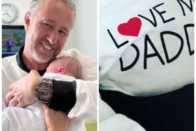 Reghecampf, recunoscător pentru fericirea cu care l-a binecuvântat Dumnezeu. A publicat o poză cu micuțul său: „Îmi iubesc tatăl”