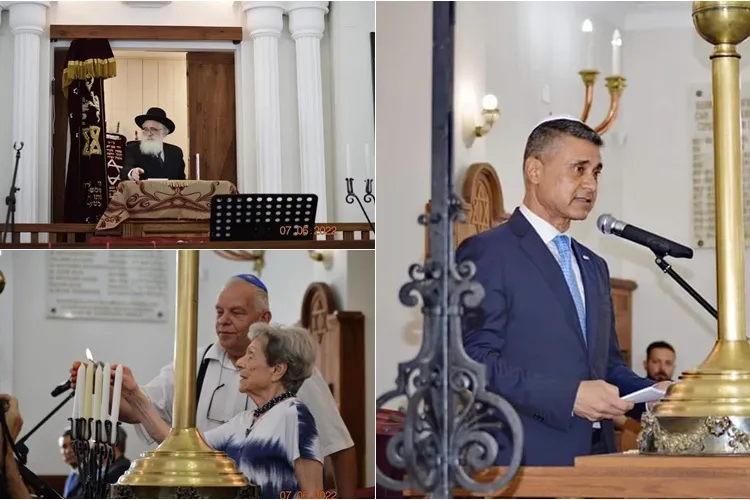 FOTO - Ambasadorul Israelului a participat la comemorarea celor 18.000 de evrei deportați din Cluj în lagărele naziste, în al Doilea Război Mondial