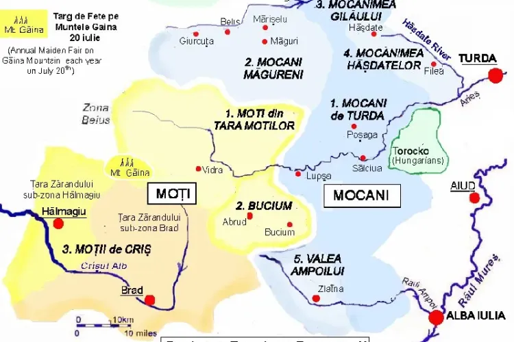 Moț sau mocan! Unde este Țara Moților și ce denumire au locuitorii din Beliș sau Huedin   