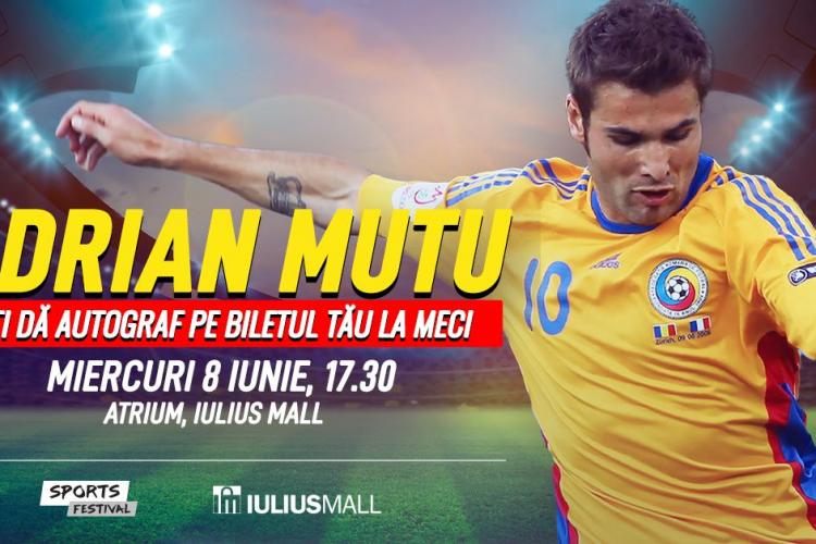 Adrian Mutu se întâlnește cu fanii în Iulius Mall Cluj, la singurul stand cu bilete pentru meciurile Sports Festival
