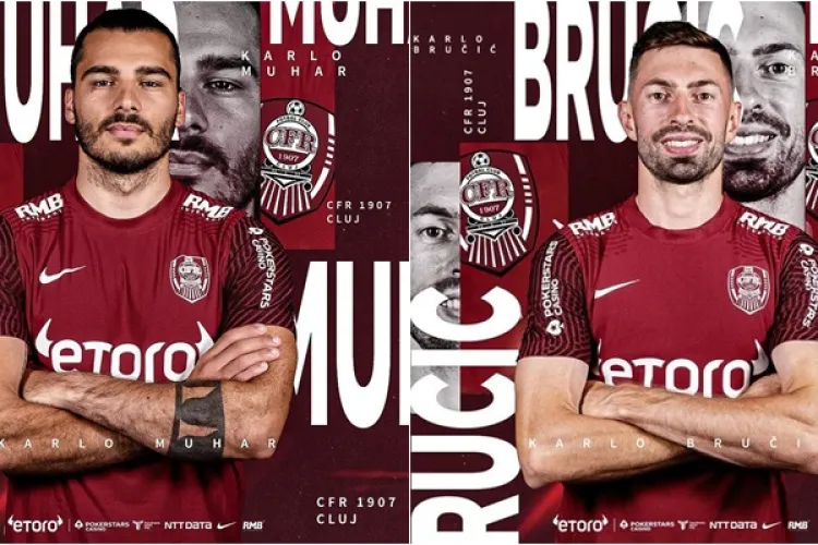 CFR Cluj a prezentat două transferuri: Un fundaș stânga și un mijlocaș, întregesc echipa clujeană