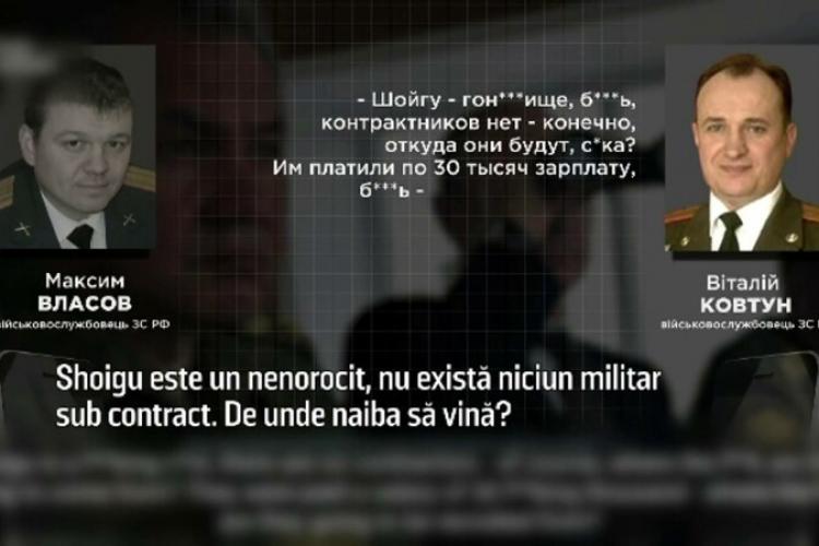 VIDEO - Doi ofiţeri ruşi au fost interceptaţi în timp ce-i criticau pe Putin și Șoigu: „Ești terminat, Putin, idiotule”