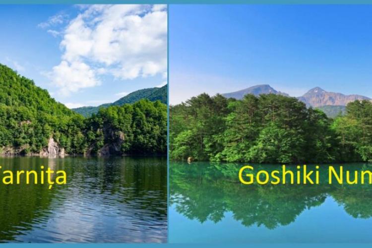 Studenți japonezi la Cluj-Napoca, despre frumusețea divină a lacului Tarnița: „La fel de frumos precum lacul Goshiki Numa din Japonia”