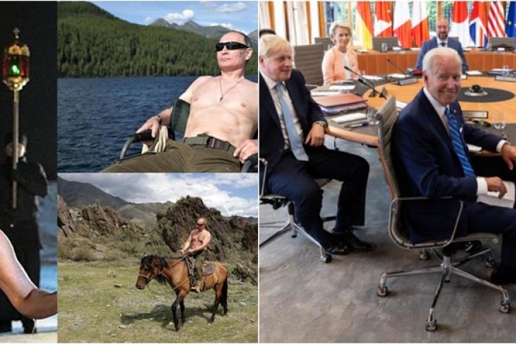 Liderii G7 l-au ironizat pe Putin și au făcut glume pe seama pozelor la bustul gol ale liderului rus: „Trebuie să ne arătăm pectoralii”