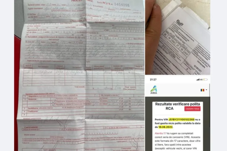 Clujean cu asigurarea mașinii plătită, amendat de Poliție cu 1000 de lei și lăsat fără plăcuțe - FOTO
