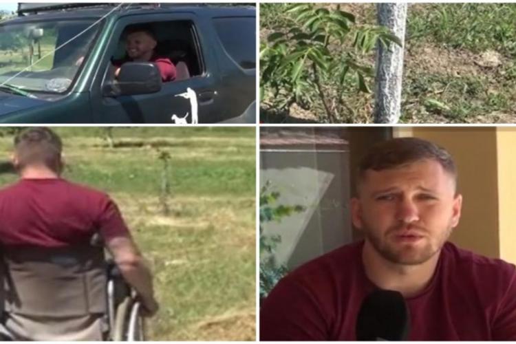 O adevărată lecție de viață: Un român face agricultură din scaunul cu rotile. Zebby deține cea mai mare plantație de nuci din sud-vestul țării