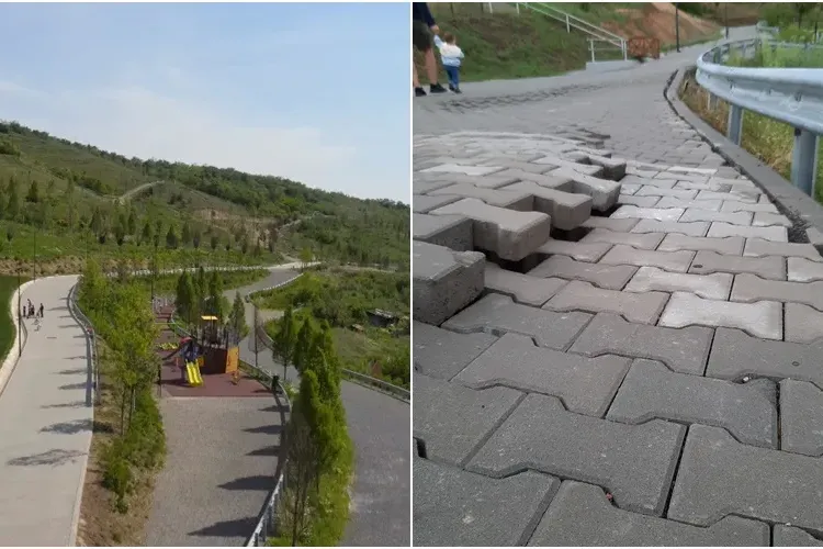 Pădurea Clujenilor începe să alunece la vale. Oare a făcut Emil Boc recepția lucrărilor? - FOTO