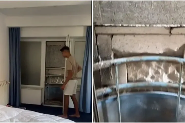 ”Cea mai mișto priveliște de pe litoralul românesc”. Camera de hotel cu balconul în zid - VIDEO