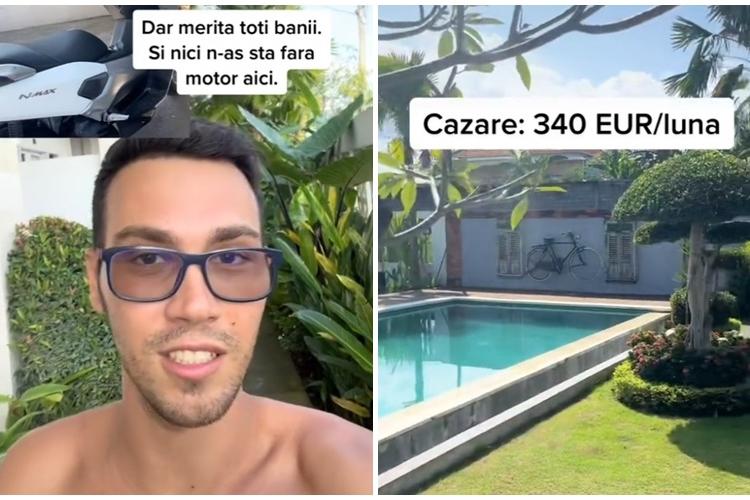 Un român a spus pe TikTok cât costă o lună să stai în Bali, într-o casă cu piscină! E mai scumpă chiria în Cluj - VIDEO   
