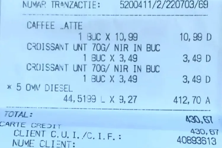 Cum a fost „țepuit” un șofer, după ce a alimentat într-o benzinărie din Cluj. „Ați plătit cu card de euro, de asta!”