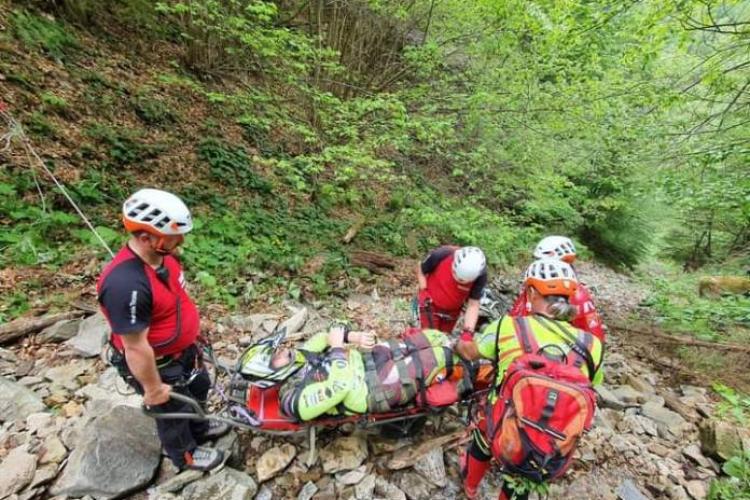 Misiune de salvare contracronometru. Un bărbat a fost la un pas de moarte, după ce un copac s-a prăbușit peste el