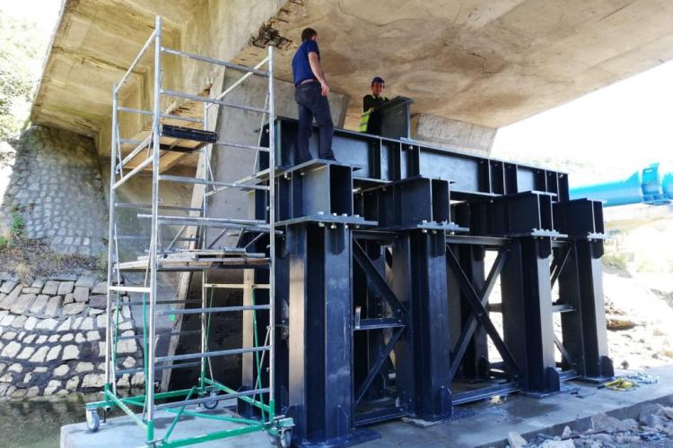 Alin Tișe, referitor la lucrările de reparare de la podul din Gilău: „Vom relua circulația în câteva zile”
