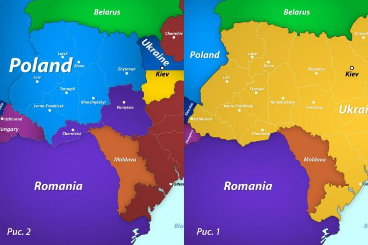 Medvedev a publicat o hartă în care Ucraina e împărțită între România, Polonia, Ungaria și Rusia. Cum a reacționat MAE