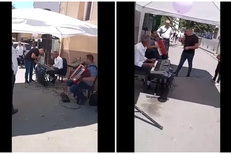 Nuntă pe stradă cu manele și lăutari sub geamul SRI Cluj și a șefului Poliției Cluj, Mircea Rus: Nu mai avem respect față de valori - VIDEO